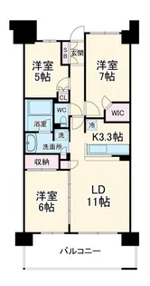 ヴァンフォートメイツ川口【7階】の間取り