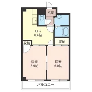 ヴェルディ白百合A【2階】の間取り