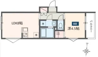MELDIA蒲田III【1階】の間取り