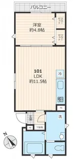 東京都港区南青山4【アパート】の間取り