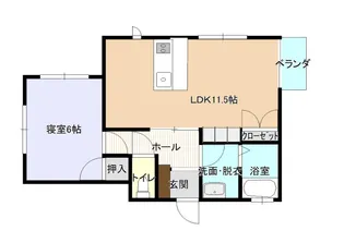 アーバンステージ参番館【1階】の間取り