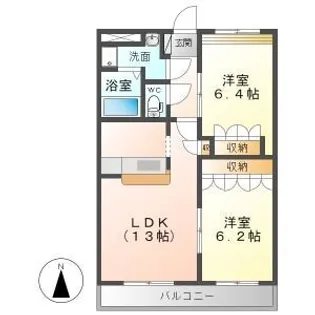 サンハイツ【1階】の間取り