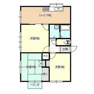 ゲイブルハウスアオヤマ【1階】の間取り