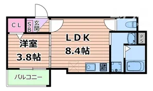 MAXIV CITY大阪吹田【1階】の間取り