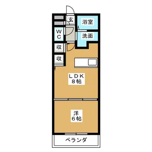 エクセレント港【6階】の間取り