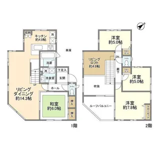 千葉県船橋市前貝塚町【一戸建】の間取り