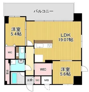 アクシオン薬院プレミアム【6階】の間取り