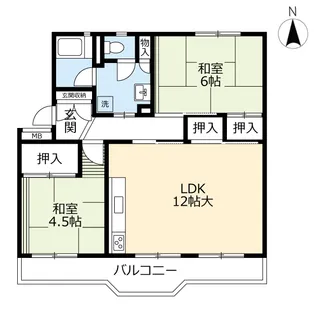 UR志徳【4階】の間取り