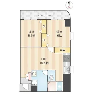 ニューガイアリルーム南葛西No.65【10階】の間取り