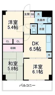 盛大パレス【5階】の間取り