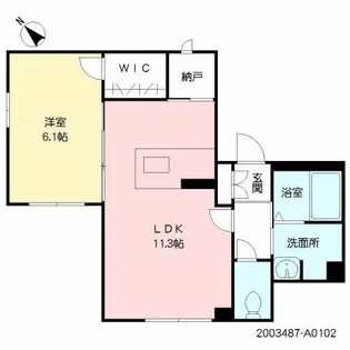 ヴォーグテラス志手【1階】の間取り