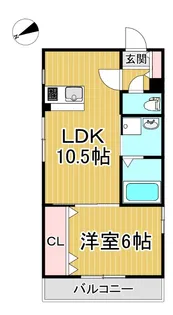 イクシオン箱崎宮【3階】の間取り