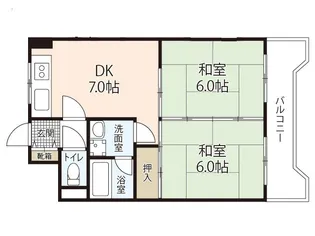 ジョイパレス南観音【3階】の間取り