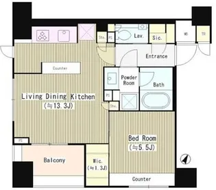 パークリュクス西麻布【6階】の間取り