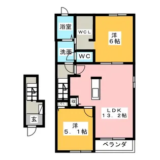 ルピナスI【2階】の間取り