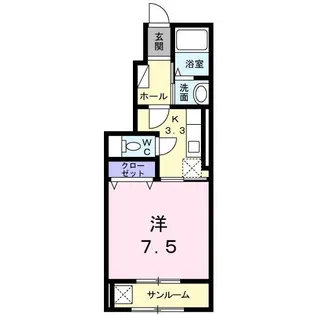 ジュエル ハピネスT.T【1階】の間取り