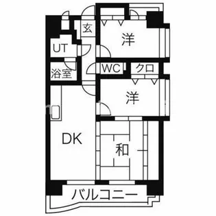 熊本県熊本市中央区上鍛冶屋町【マンション】の間取り