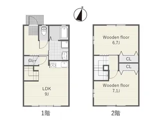コンテント二タ子【1階】の間取り
