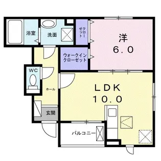 クレスト コート【1階】の間取り