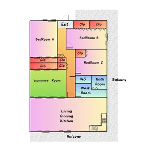 浜寺ギャラリーコート【7階】の間取り