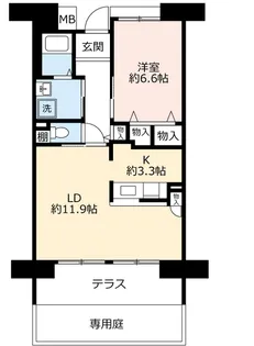 UR香里ヶ丘さくらぎ街【1階】の間取り