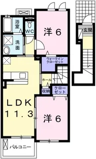 シーズンズ コンフォートII【2階】の間取り