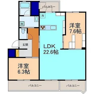 アクアルーチェ犬島【1階】の間取り