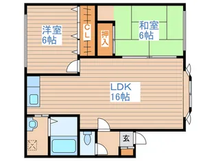 ル・ノ-ル・トラント【2階】の間取り