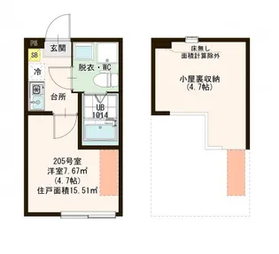 ハーモニーテラス北加平町II【2階】の間取り