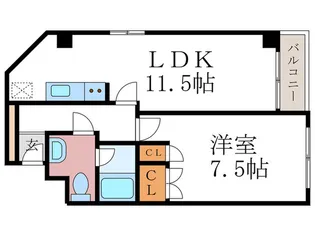 コアロード糺の森【1階】の間取り