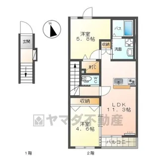 ゴリアテ【2階】の間取り