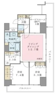 Brillia ist 東雲キャナルコート【10階】の間取り