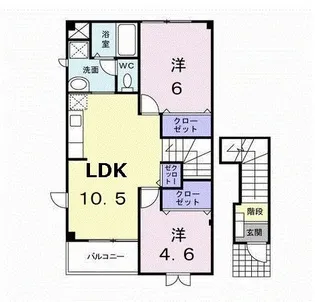 ラフレシール ヴィラA【2階】の間取り