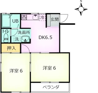 カワナベハイツ【1階】の間取り