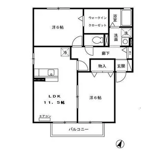 クレストコート【2階】の間取り