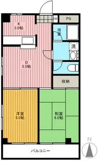リベルテ関原【1階】の間取り