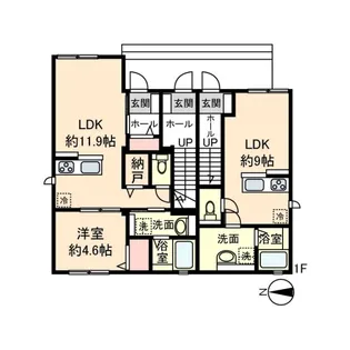 フェリス桃園【2階】の間取り