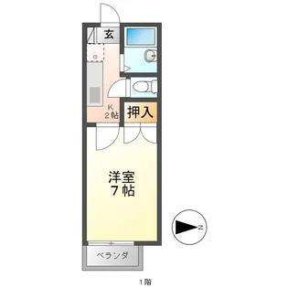LIBERTY KUNIE II【1階】の間取り