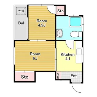 明治屋ハイツ【4階】の間取り