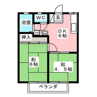サンハイツアサヒ【2階】の間取り