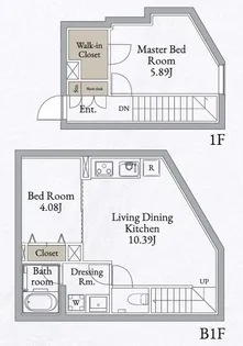 LiveFlat高田馬場【1階】の間取り