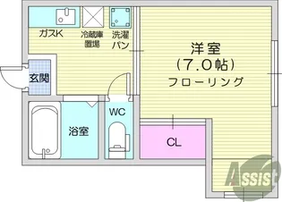 シティハイム東花1【2階】の間取り