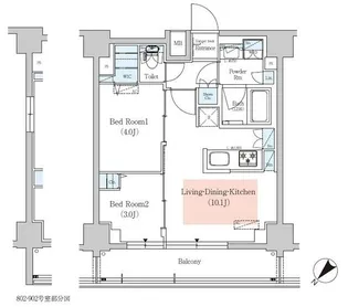 アーバネックス大井仙台坂【9階】の間取り