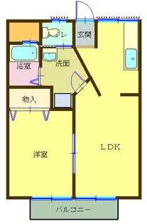 メゾン鮎川【1階】の間取り