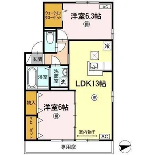 リビングタウン山本 B棟【1階】の間取り