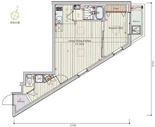 セリュークス北赤羽【2階】の間取り