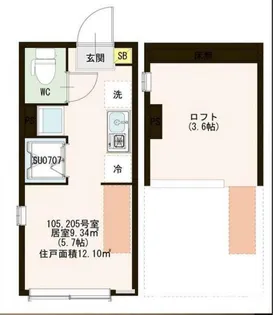 ハーモニーテラス上高田II【2階】の間取り