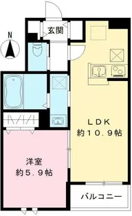 コンチェルト上祖師谷【1階】の間取り