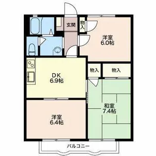 リヴェール東山【2階】の間取り