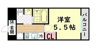 エスリード南堀江リバーサイド【6階】の間取り